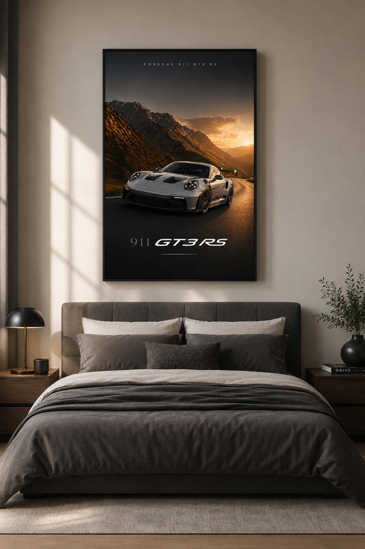 Porsche 911-inspired wall art