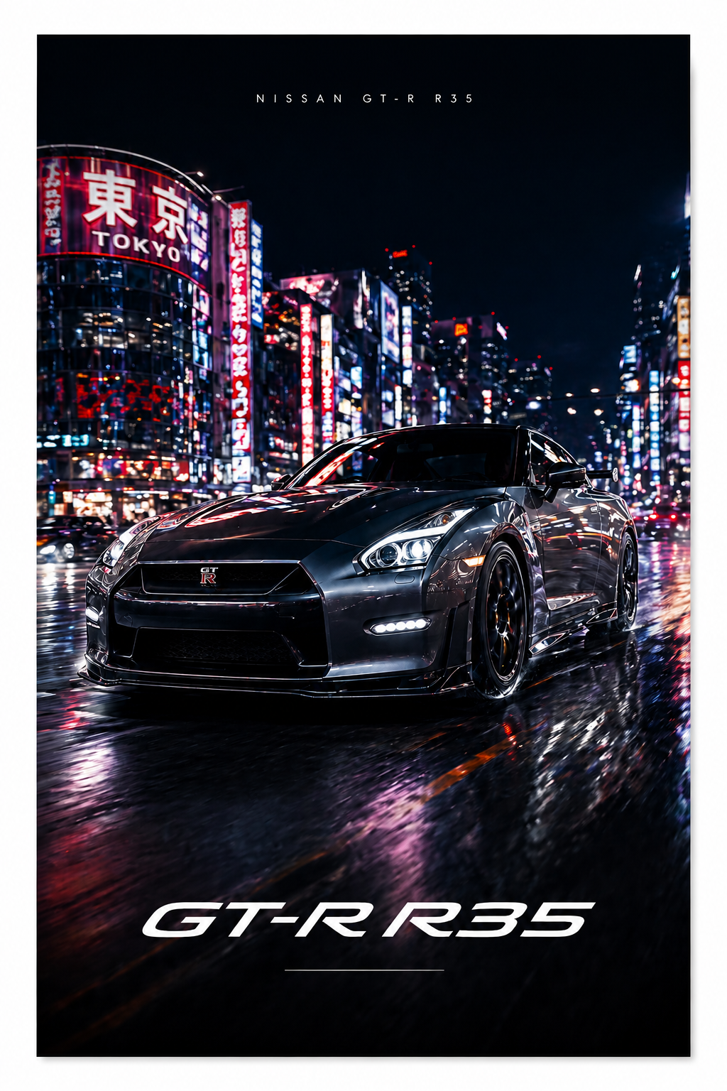 Nissan GTR-Inspired Wall Art – Tokyo Night
