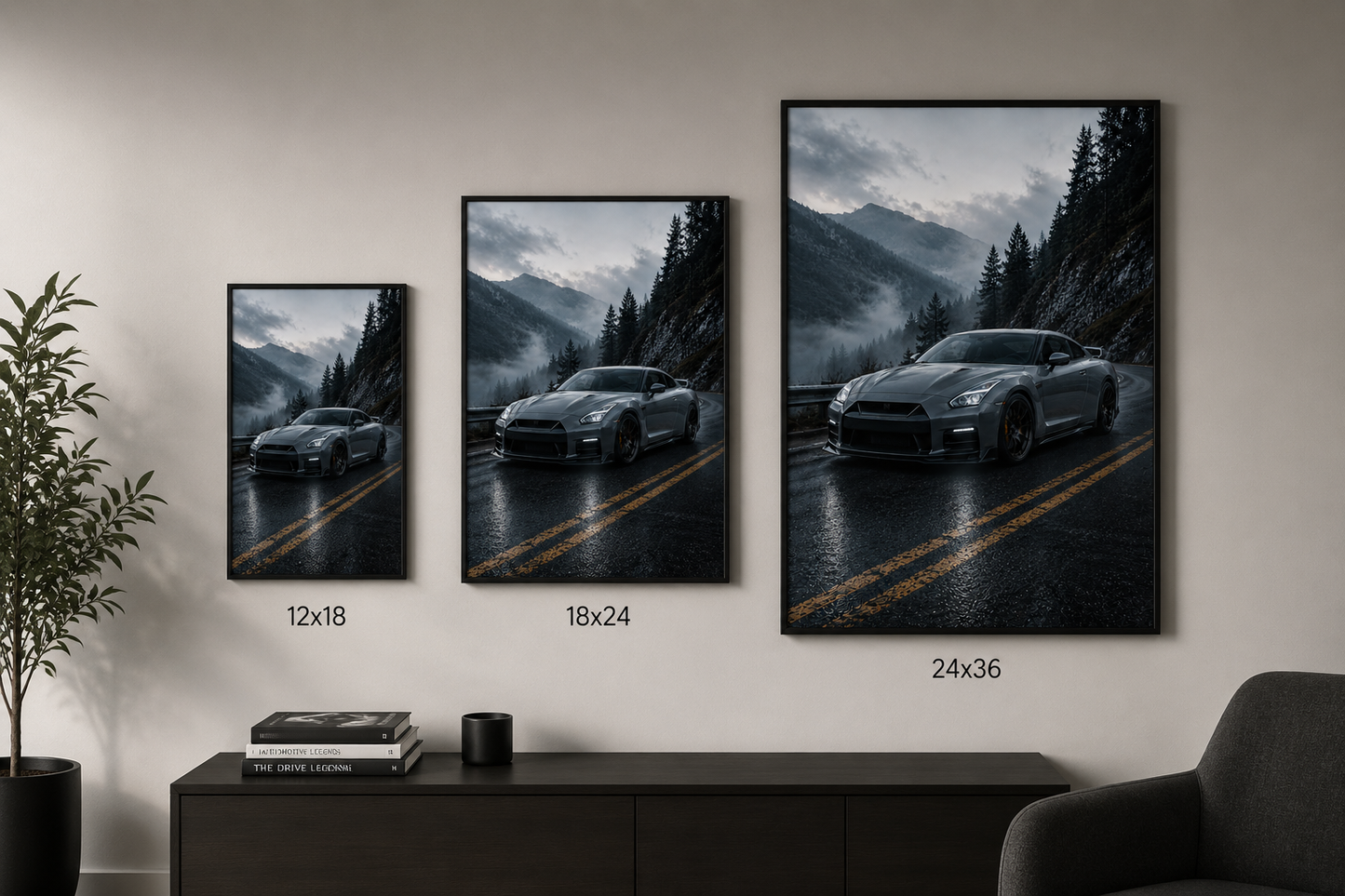 Nissan GTR-Inspired Wall Art – Mountain Drive