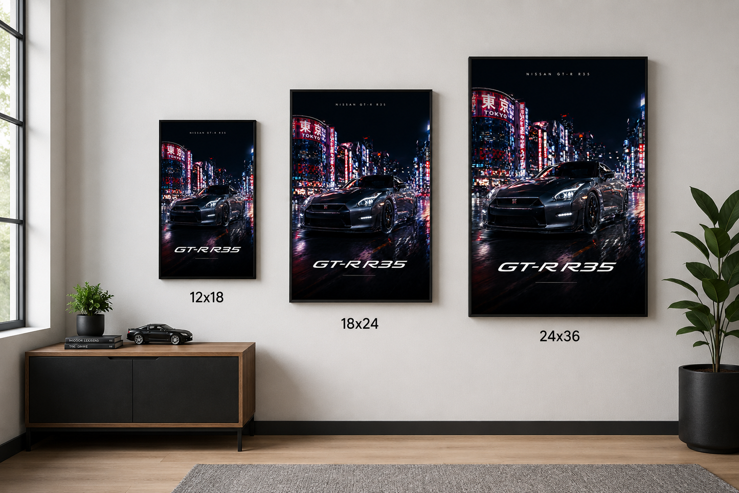 Nissan GTR-Inspired Wall Art – Tokyo Night