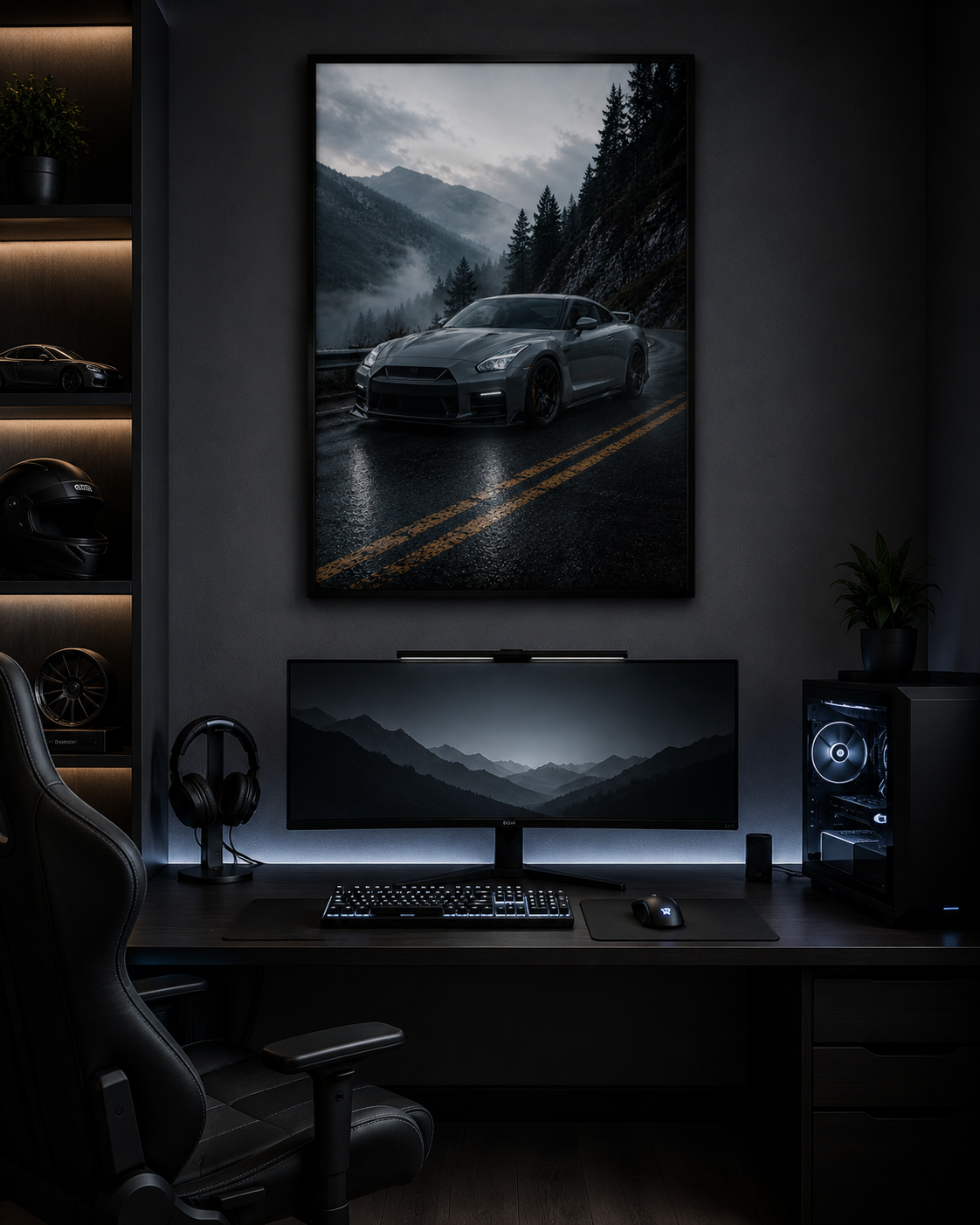 Nissan GTR-Inspired Wall Art – Mountain Drive