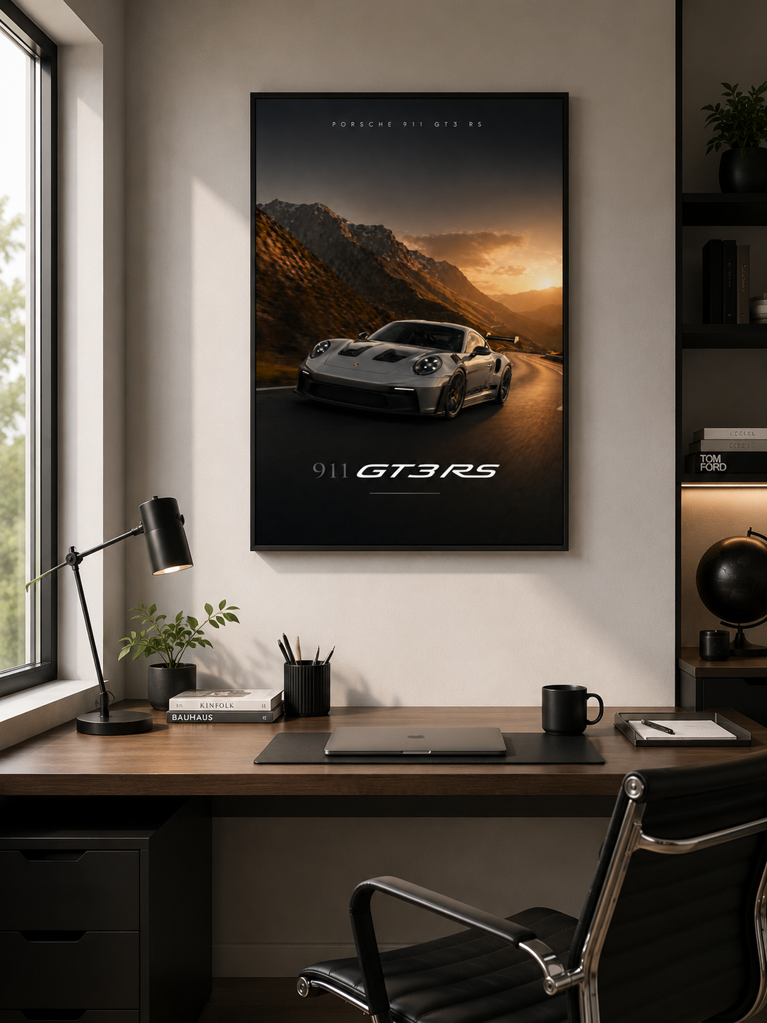 Porsche 911-inspired wall art