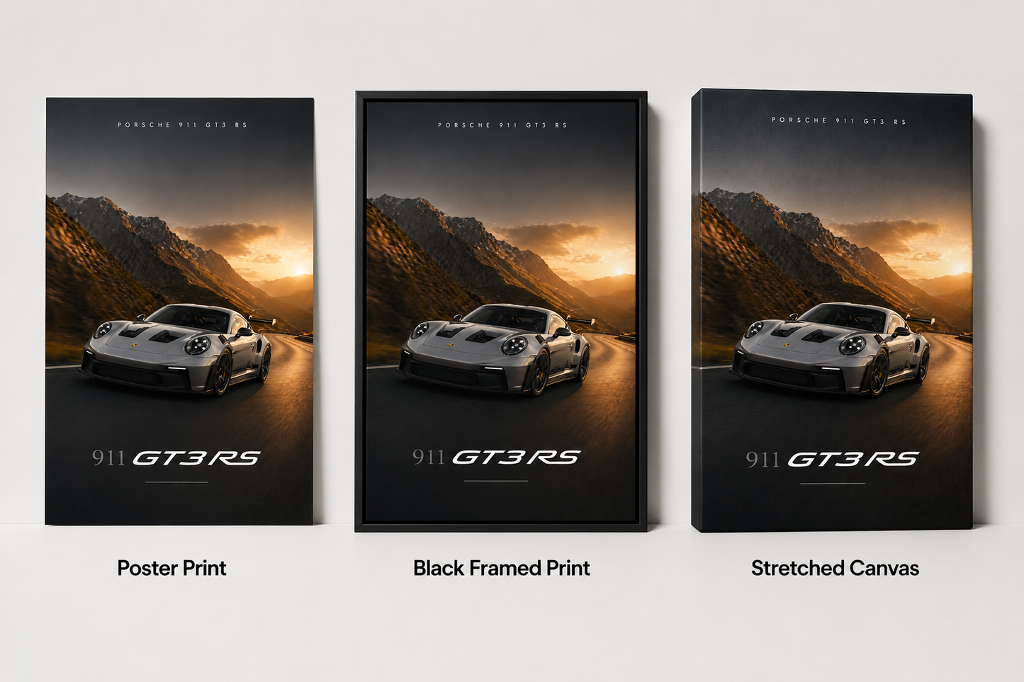 Porsche 911-inspired wall art