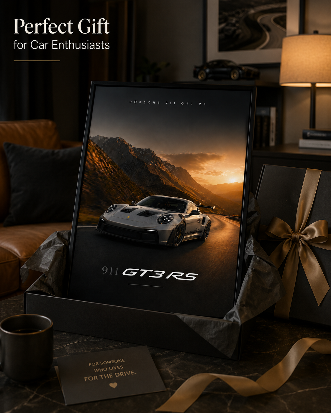 Porsche 911-inspired wall art